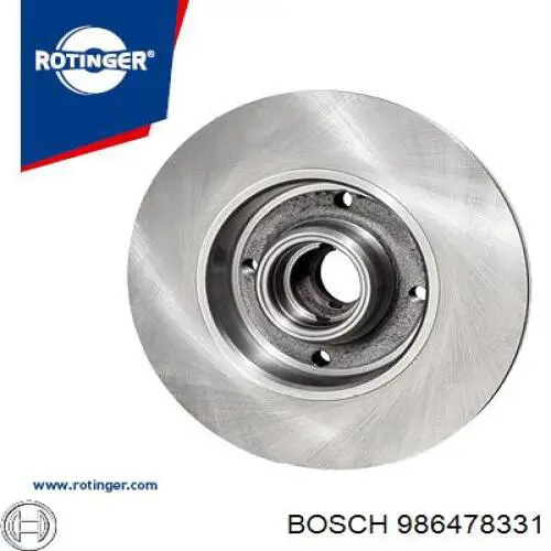 Тормозные диски 986478331 Bosch