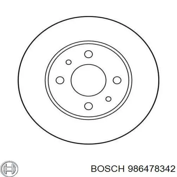 Тормозные диски 986478342 Bosch