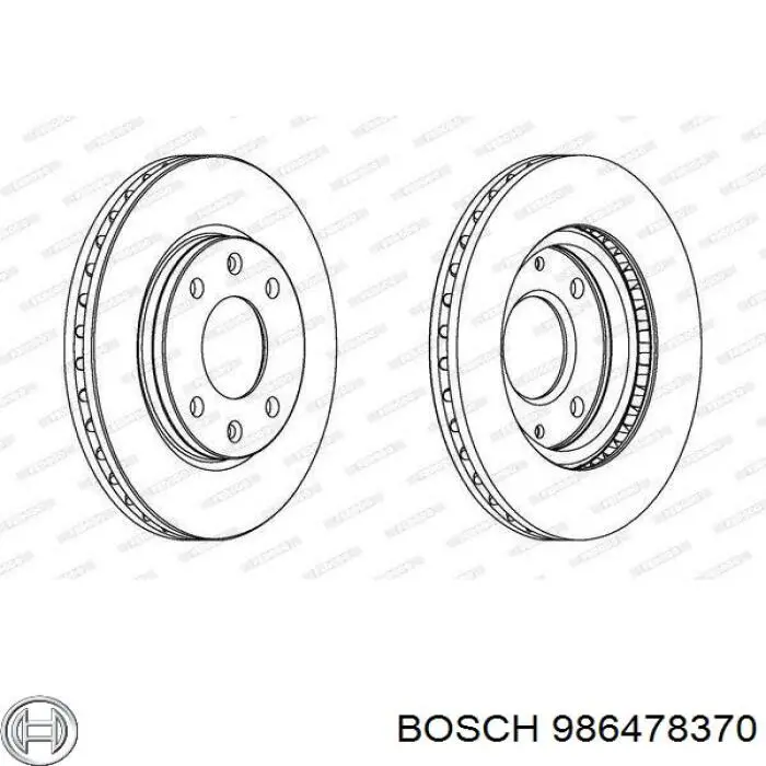 986478370 Bosch диск тормозной передний