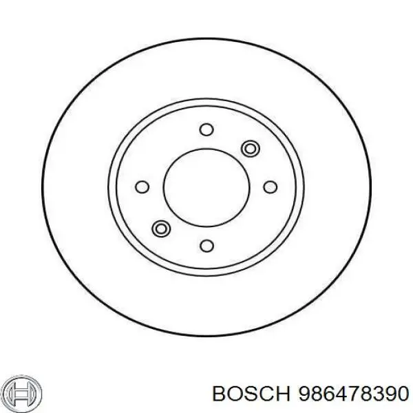Купить 986478390 Bosch Диск тормозной задний