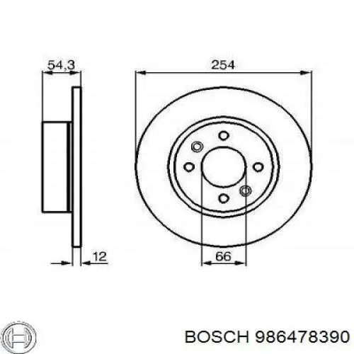 986478390 Bosch Дисковый тормоз
