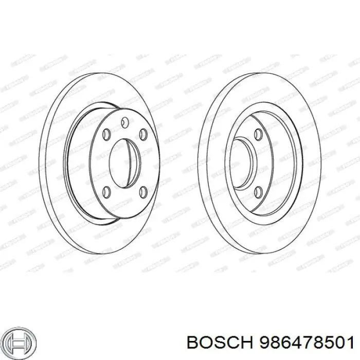Передние тормозные диски 986478501 Bosch