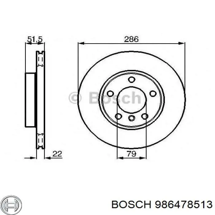 986478513 Bosch диск тормозной передний