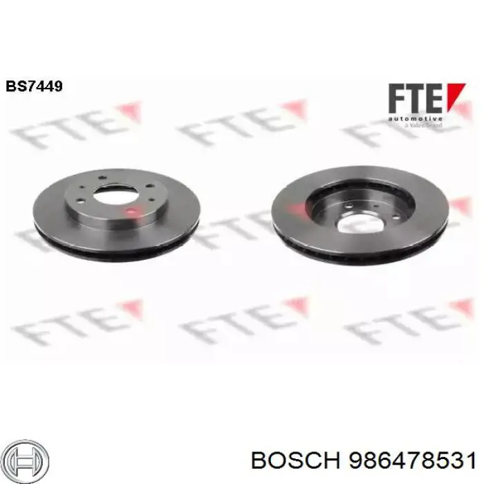 Купить 986478531 Bosch Ротор тормозной
