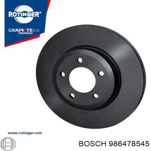 Тормоз дисковый передний Bosch 986478545 цена, от 36.00 USD