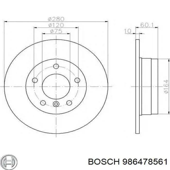 986478561 Bosch Дисковый тормоз