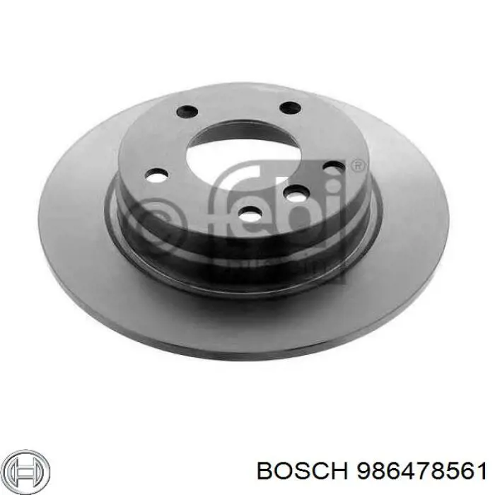 Тормозные диски 986478561 Bosch