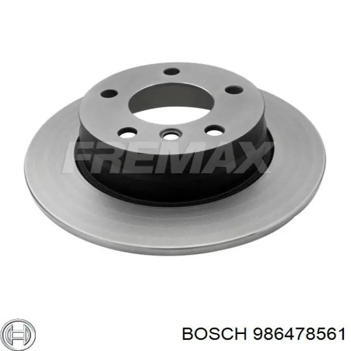 Тормозные диски 986478561 Bosch