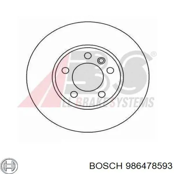 Передние тормозные диски 986478593 Bosch