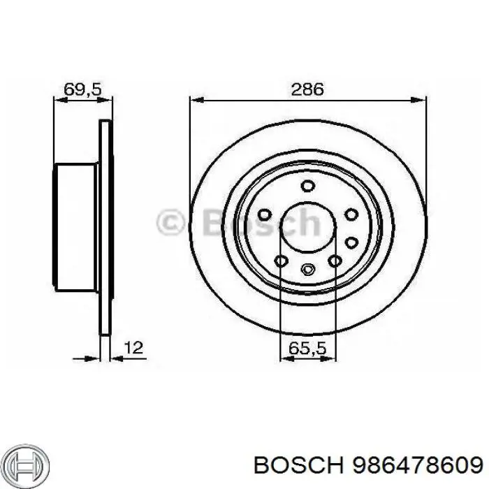 Задний тормозной диск Bosch 986478609 цена, от 37.13 USD
