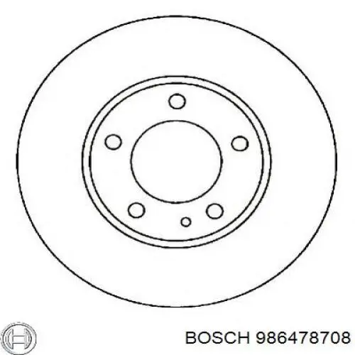 986478708 Bosch Диск тормозной передний