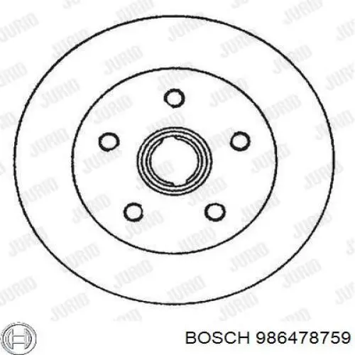 986478759 Bosch Дисковый тормоз
