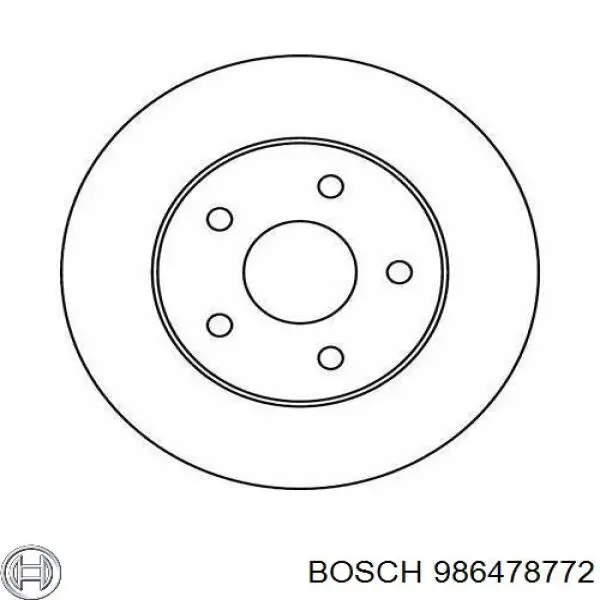 Передние тормозные диски 986478772 Bosch