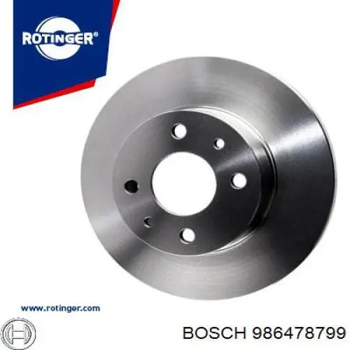 Тормозные диски 986478799 Bosch