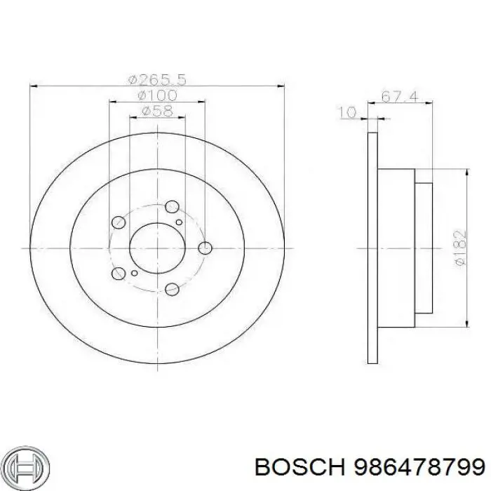 986478799 Bosch Дисковый тормоз