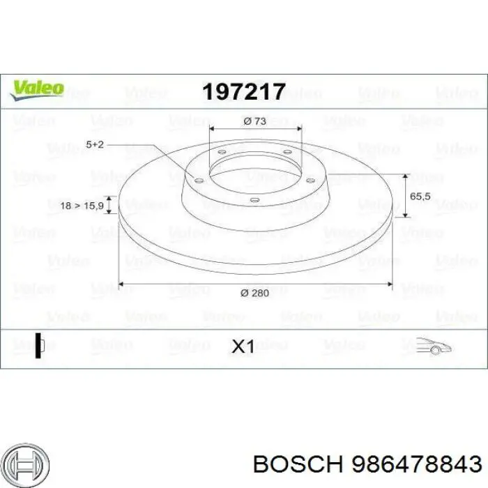 Купить 986478843 Bosch Ротор тормозной