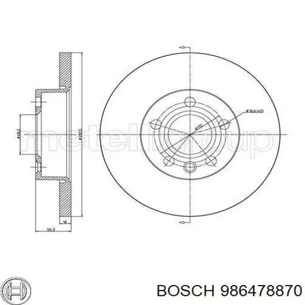 Купить 986478870 Bosch Ротор тормозной