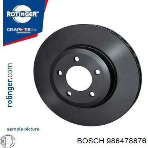986478876 Bosch диск тормозной передний
