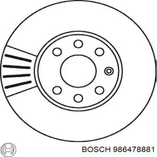 986478881 Bosch Диск тормозной передний