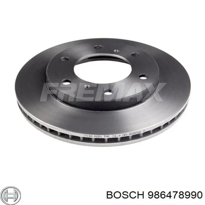 986478990 Bosch Диск тормозной передний