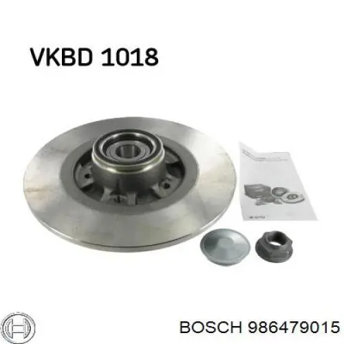 986479015 Bosch disco do freio traseiro