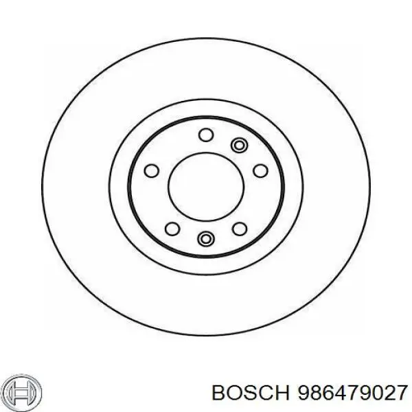 Передние тормозные диски 986479027 Bosch