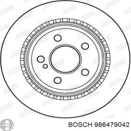 Купить 986479042 Bosch Диск тормозной задний
