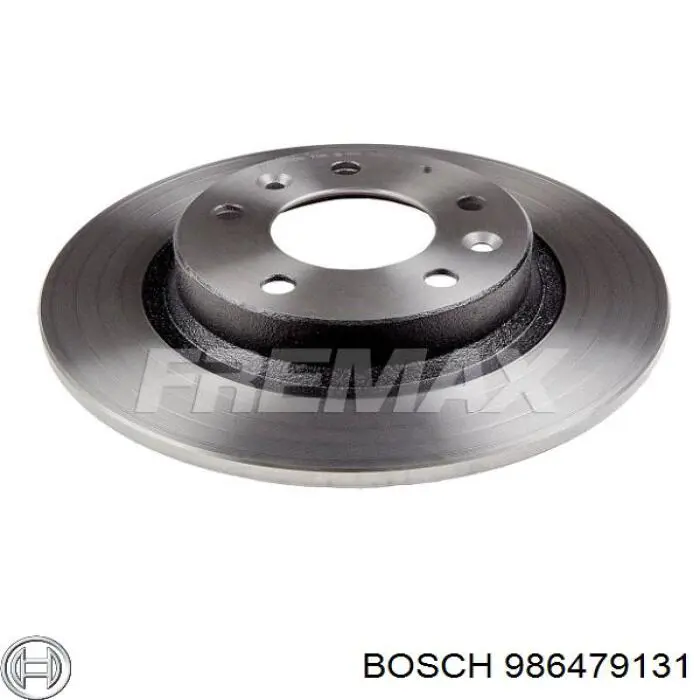 Disco de freno trasero 986479131 Bosch