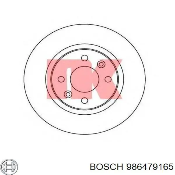 Передний тормозной диск Bosch 986479165