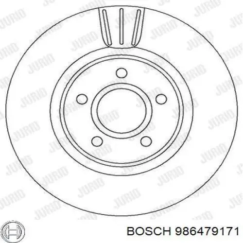 986479171 Bosch Диск тормозной передний