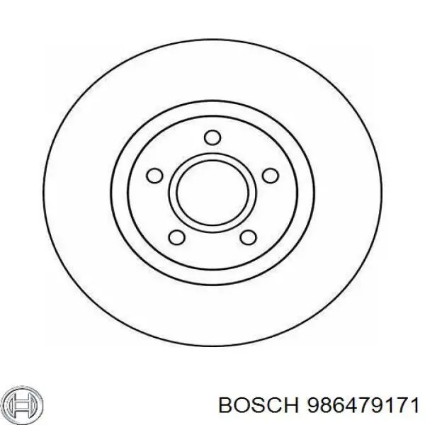 Передние тормозные диски 986479171 Bosch