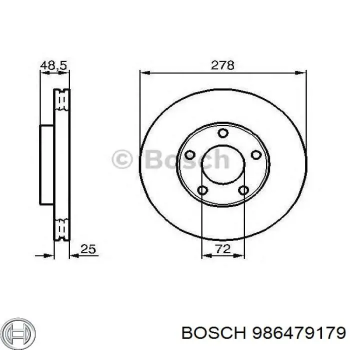 986479179 Bosch Диск тормозной передний