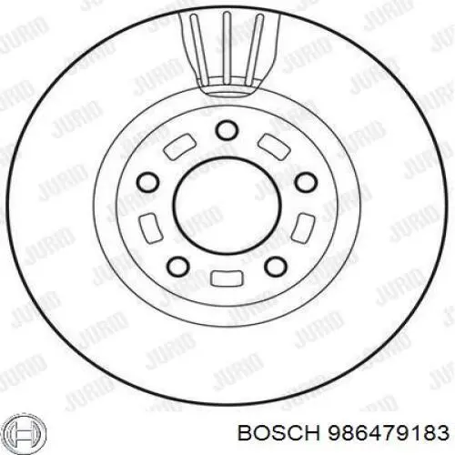 Передние тормозные диски 986479183 Bosch