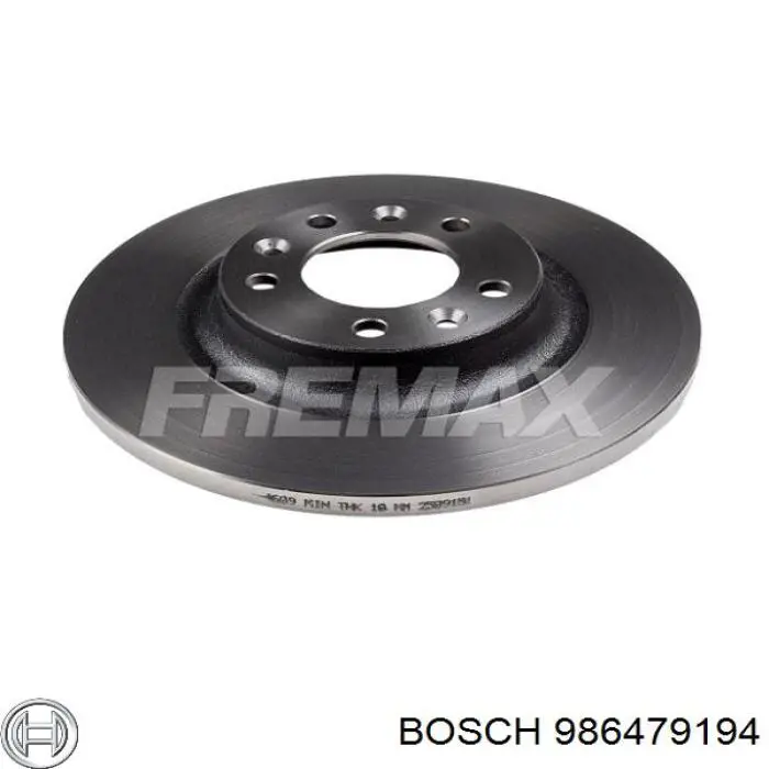 986479194 Bosch диск тормозной задний
