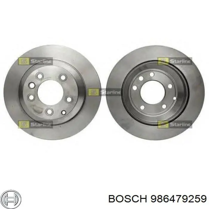 Задний тормозной диск Bosch 986479259 цена, от 110.09 USD