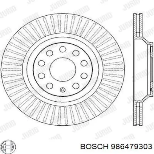 Задний тормозной диск Bosch 986479303 цена, от 57.01 USD