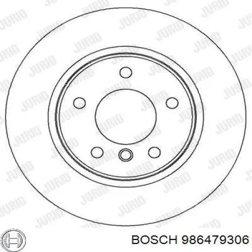 986479306 Bosch диск тормозной задний