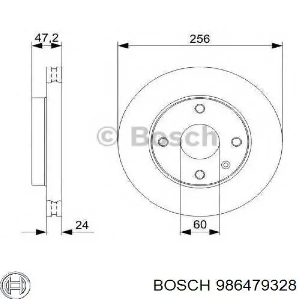 986479328 Bosch Диск тормозной передний