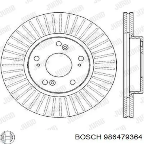 986479364 Bosch Диск тормозной передний