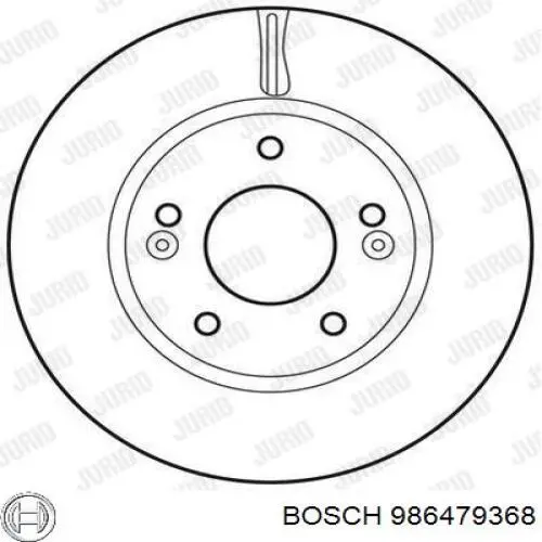 Передние тормозные диски 986479368 Bosch