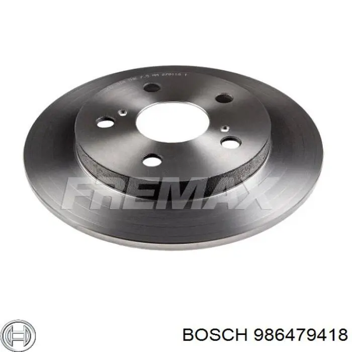 Тормозные диски 986479418 Bosch