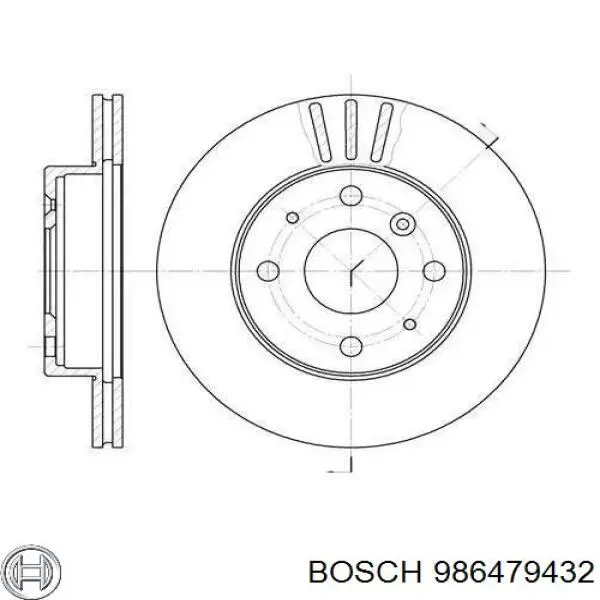 Тормоз дисковый передний Bosch 986479432 цена, от 30.76 USD