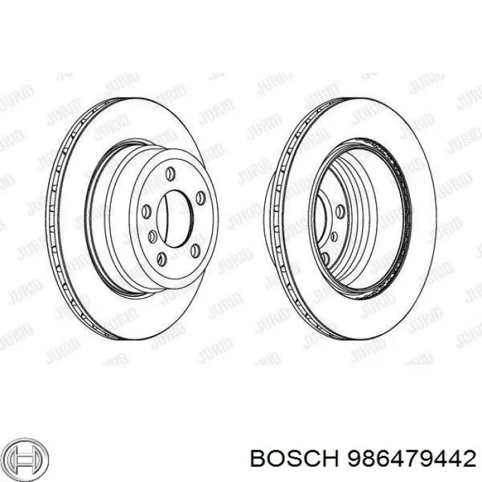 Купить 986479442 Bosch Диск тормозной задний