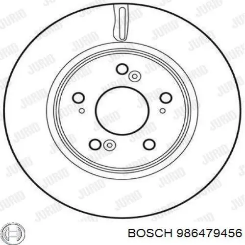 Передние тормозные диски 986479456 Bosch