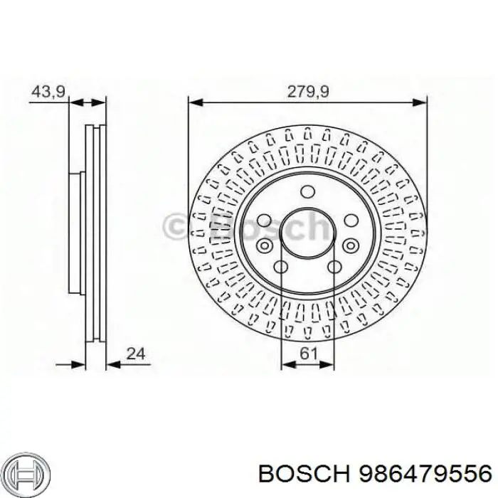 986479556 Bosch диск тормозной передний