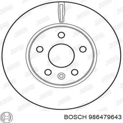 986479643 Bosch Диск тормозной передний