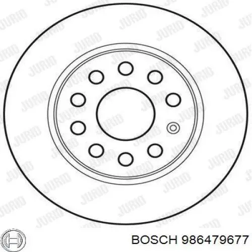 Disco de freno trasero 986479677 Bosch