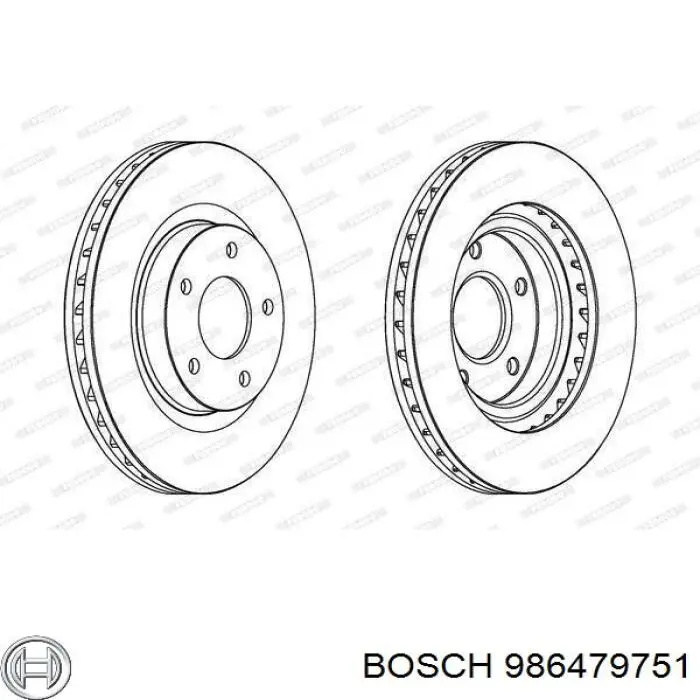 Тормоз дисковый передний Bosch 986479751 цена, от 46.59 USD