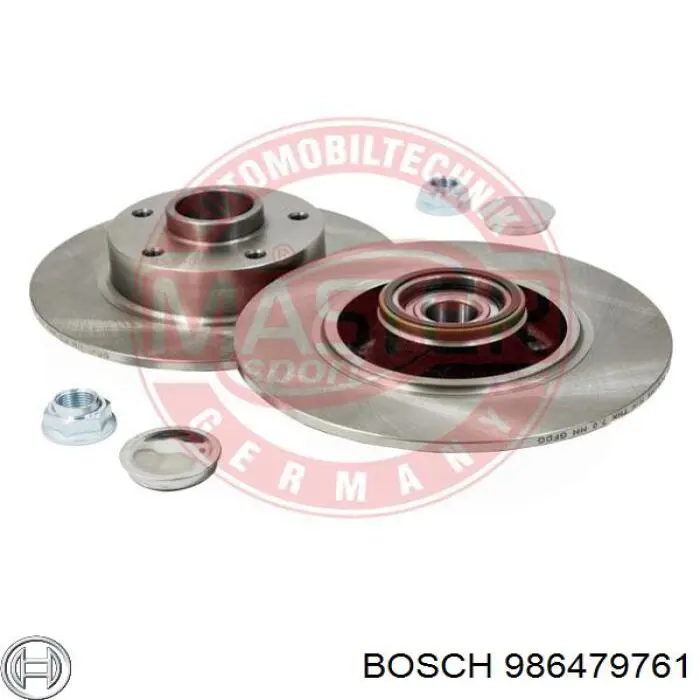 Купить 986479761 Bosch Диск тормозной задний