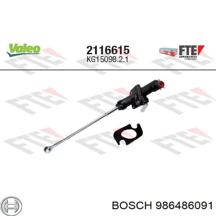 986486091 Bosch cilindro mestre de embraiagem